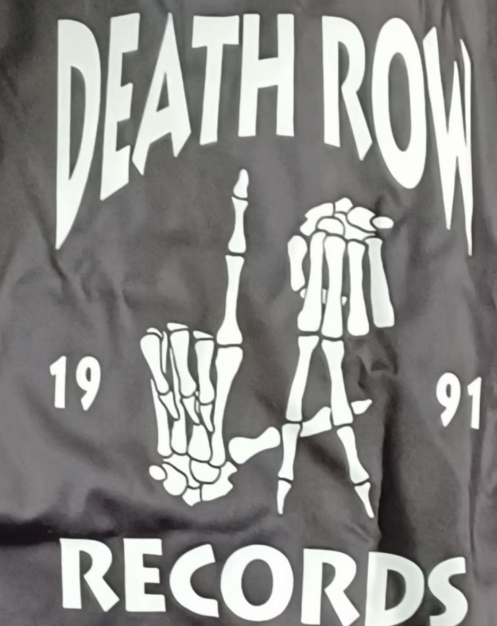 Death Row Record 1991 Jacket Black Windbreaker SMALL